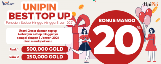 IndoPlay Year End - Best top up event, dapetin Gold total hingga 3 juta!